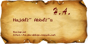 Hajdú Abbás névjegykártya