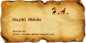 Hajdú Abbás névjegykártya